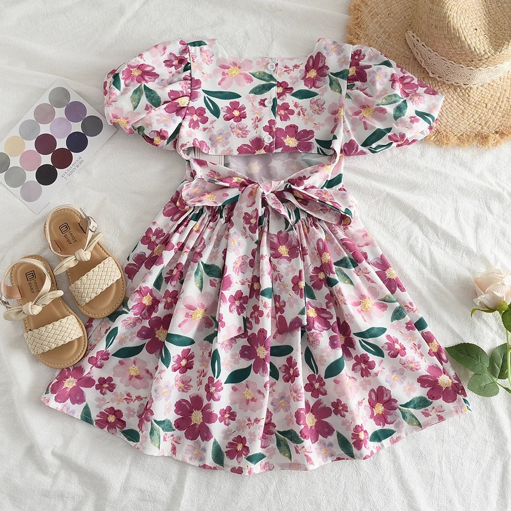 Vestido Princesa Xadrez Rosa Lolita Infantil