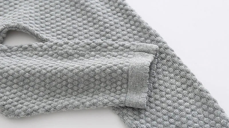 Conjunto em Tricô – Blusa e Calça de Algodão Meia Estação