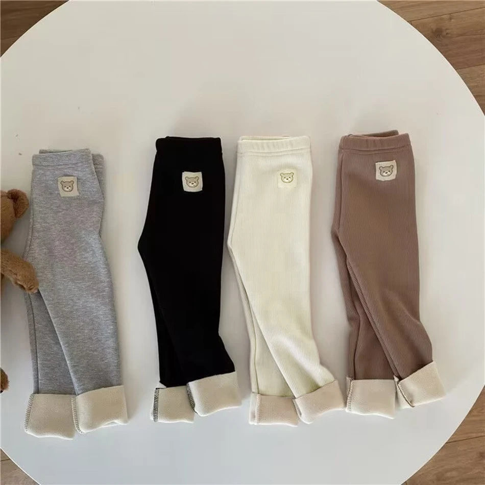 Calça Legging Infantil Quente para Outono e Inverno - Unissex