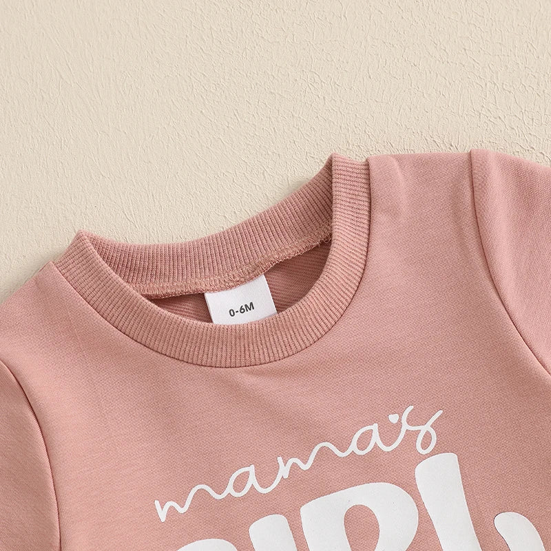 Conjunto Bebê Menina - Camiseta Mama's Girl e Shorts Margarida