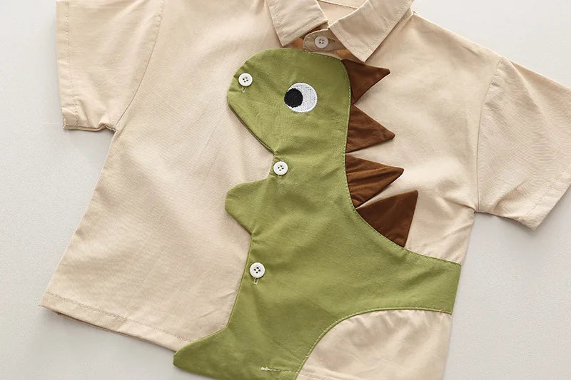 Conjunto roupa infantil para bebê meninos camisa e bermuda
