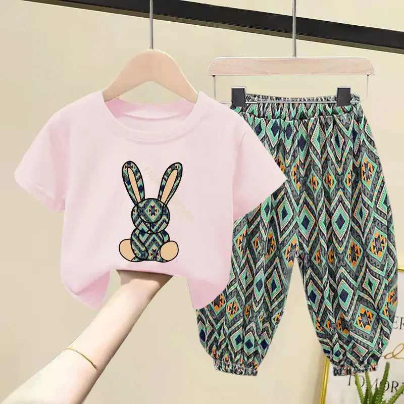 Conjunto Roupa Infantil Camiseta e Calça Coelhinho