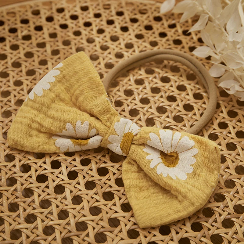 Body Bebê Menina - Estampa Margarida com Faixa de Cabelo