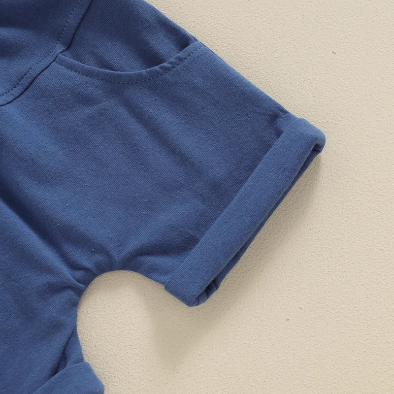 Conjunto Bebê Menino - Camiseta Estampa Trator e Shorts com Cós Elástico