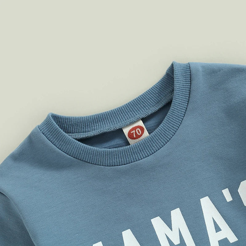 Conjunto Bebê Menino - Camiseta Mama's Boy e Shorts