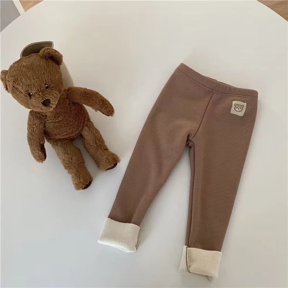Calça Legging Infantil Quente para Outono e Inverno - Unissex