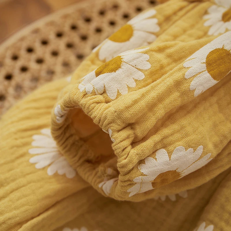 Body Bebê Menina - Estampa Margarida com Faixa de Cabelo