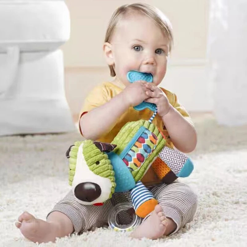 Animaizinhos de pelúcia para bebês experiência sensorial