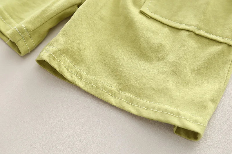 Conjunto Bebê Menino - Camiseta e Shorts Estampa Dinossauro (2 Peças)