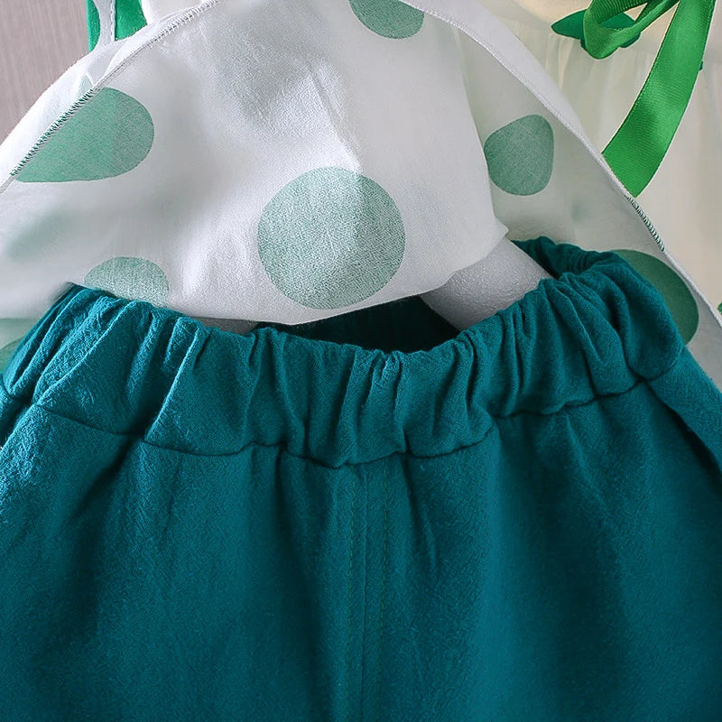 Conjunto Verão Bebê Menina - Blusa e Calça Estampada