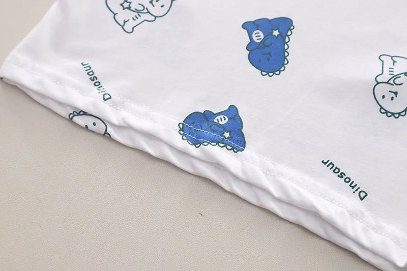 Conjunto Infantil Verão - Camiseta Estampada e Shorts com Alças (2 Peças)