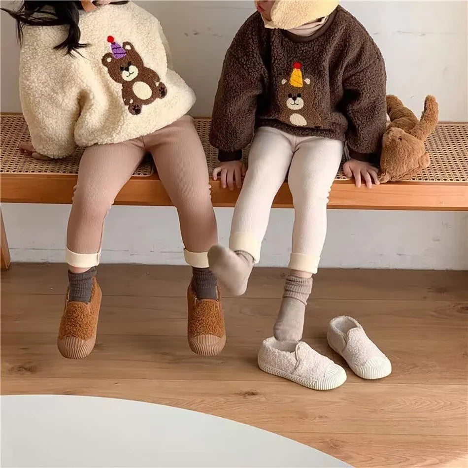 Calça Legging Infantil Quente para Outono e Inverno - Unissex