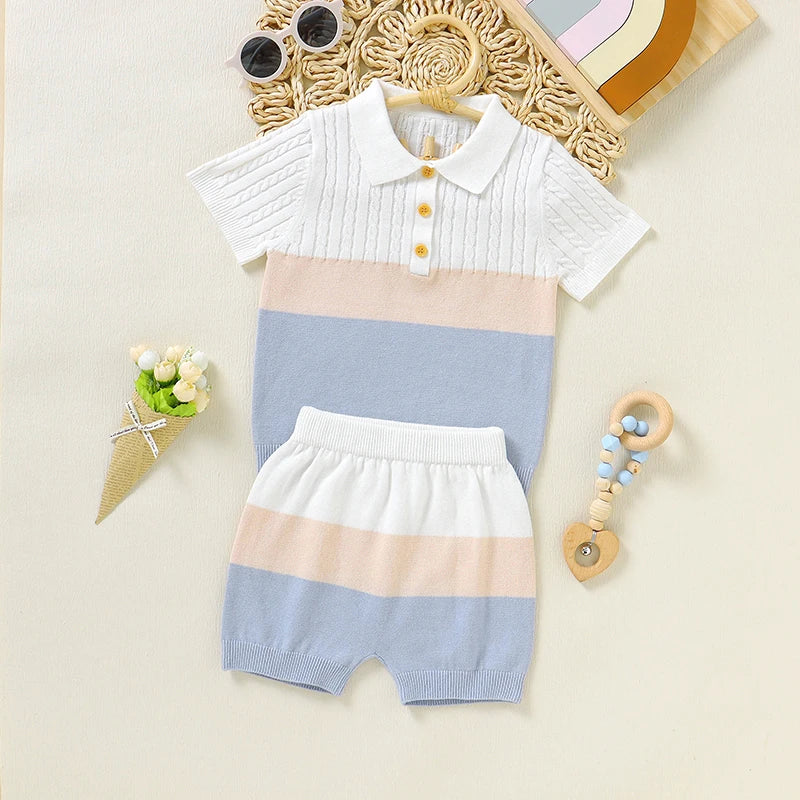 Conjunto Infantil de Algodão - Camiseta e Shorts