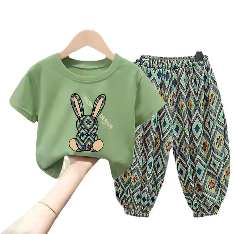 Conjunto Roupa Infantil Camiseta e Calça Coelhinho
