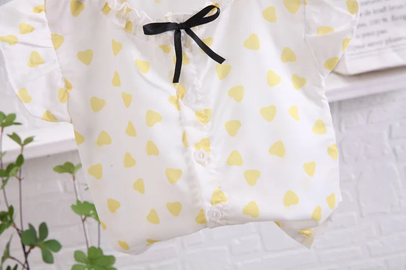 Conjunto Infantil Feminino Verão - Camiseta e Calça 2 Peças