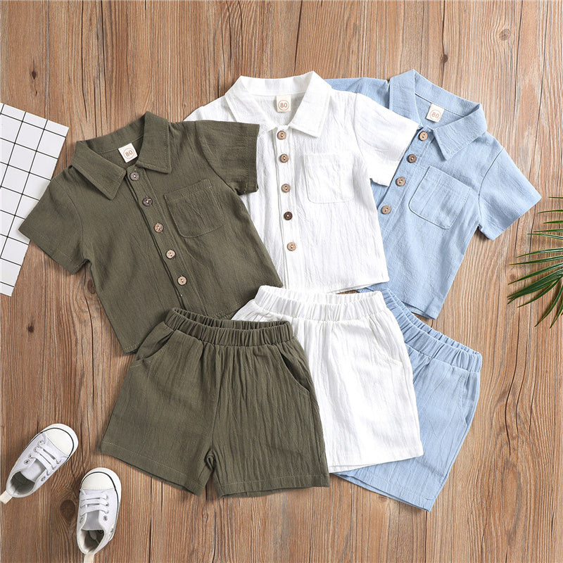 Conjunto Roupa Infantil Verão Social Meninos