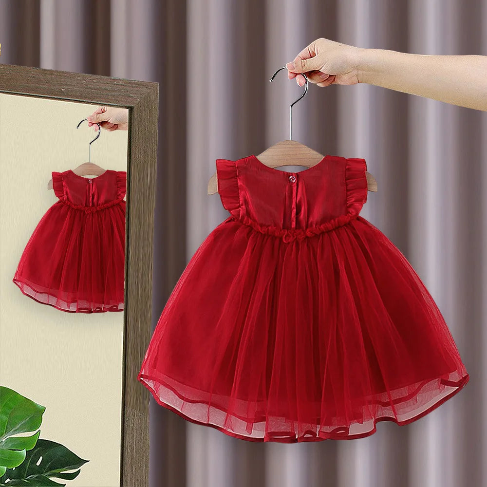 Vestido Infantil Princesa Manga Voadora - Verão Encantado
