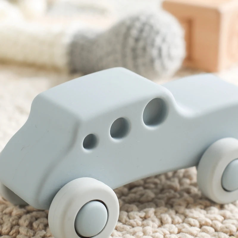 Carrinho de Brinquedo de Silicone Para Bebês e Crianças