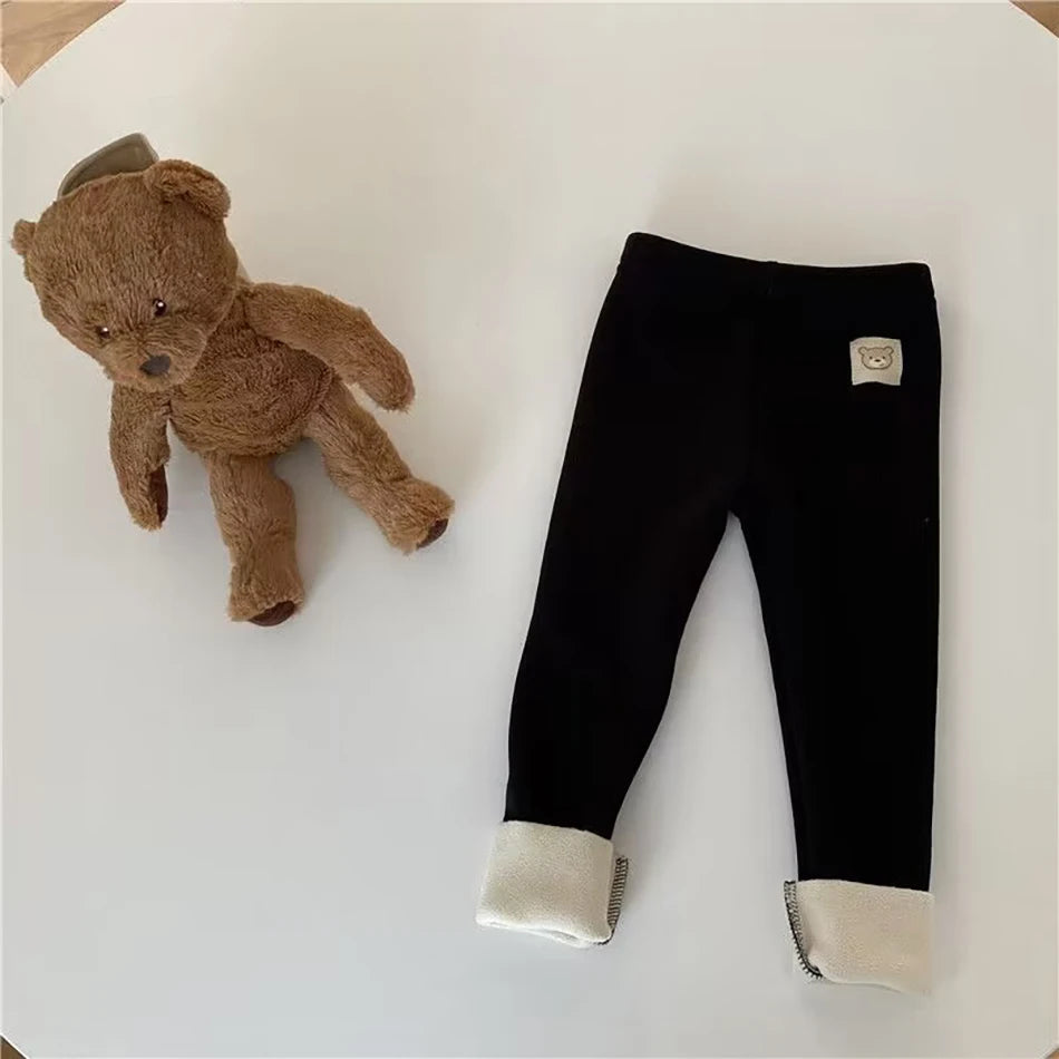 Calça Legging Infantil Quente para Outono e Inverno - Unissex