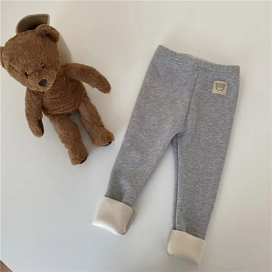 Calça Legging Infantil Quente para Outono e Inverno - Unissex