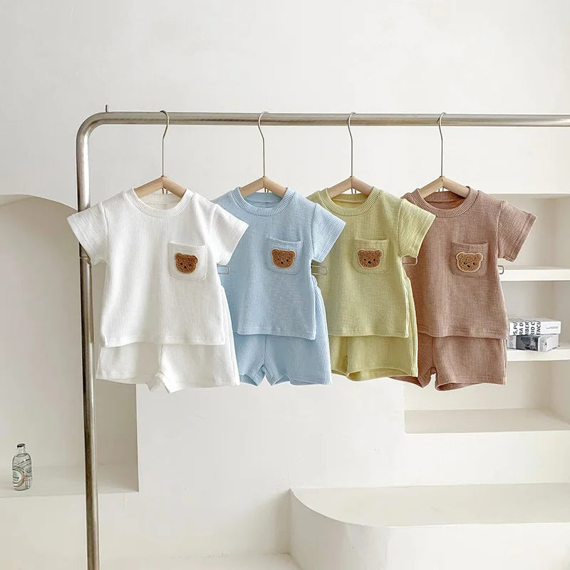 Conjunto Roupa Infantil com Bolso de Ursinho