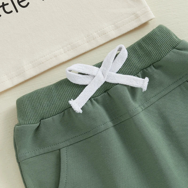Conjunto Bebê Menino - Camiseta Manga Curta e Shorts Casuais com Trator