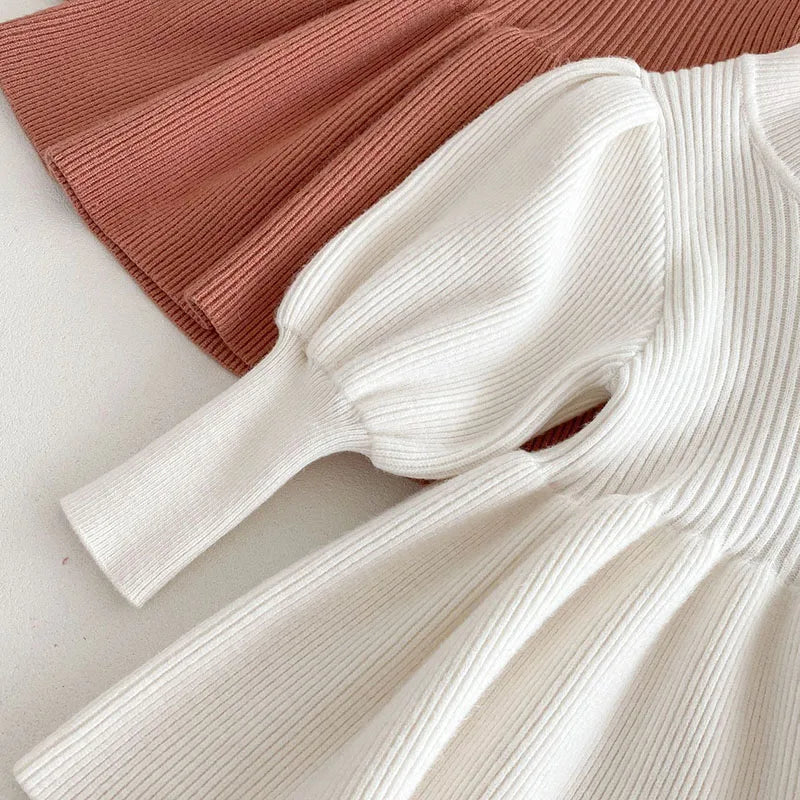 Vestido cores sólidas confortável