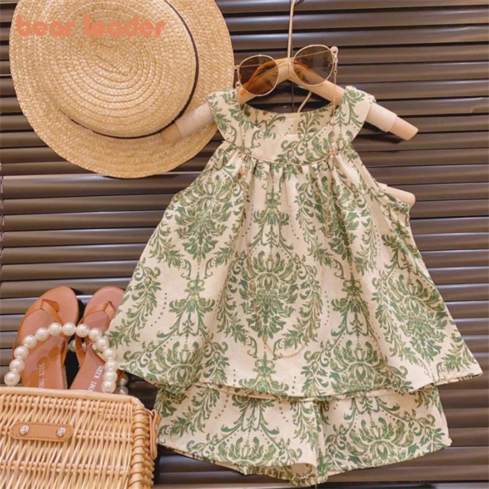 Conjunto Floral Infantil Halterneck - Verão Estiloso