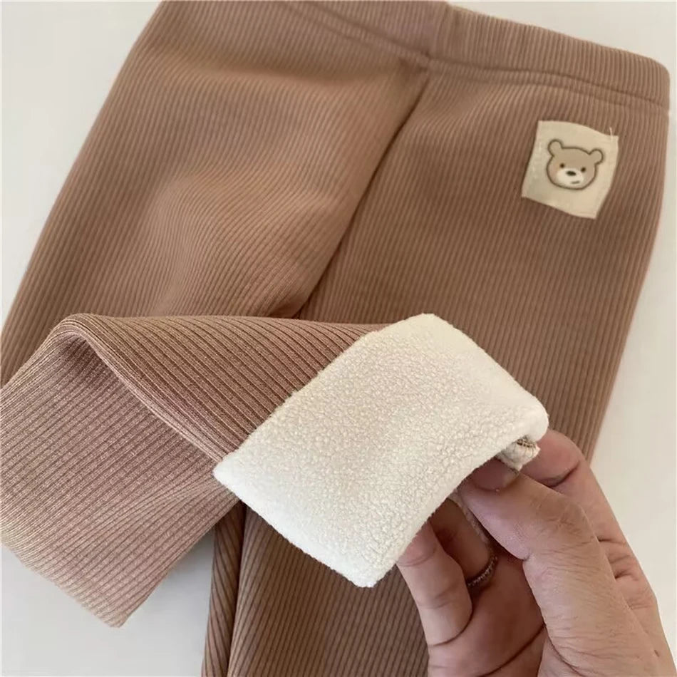 Calça Legging Infantil Quente para Outono e Inverno - Unissex