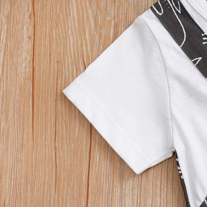 Macacão Bebê Unissex - Algodão Macio com Alças e Estampa de Elefante