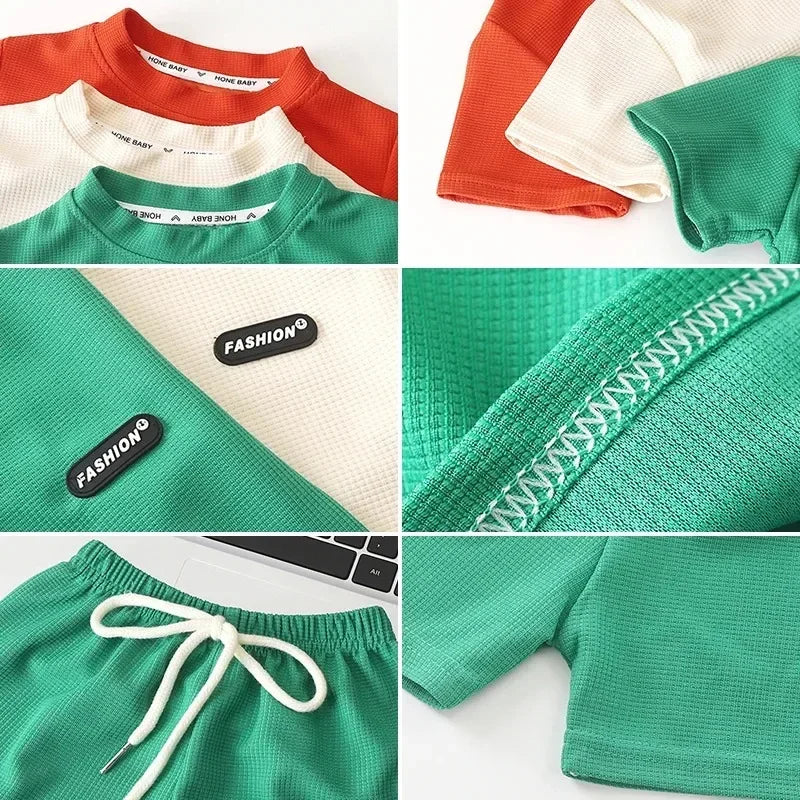 Conjunto Infantil Verão Algodão - Camiseta e Shorts
