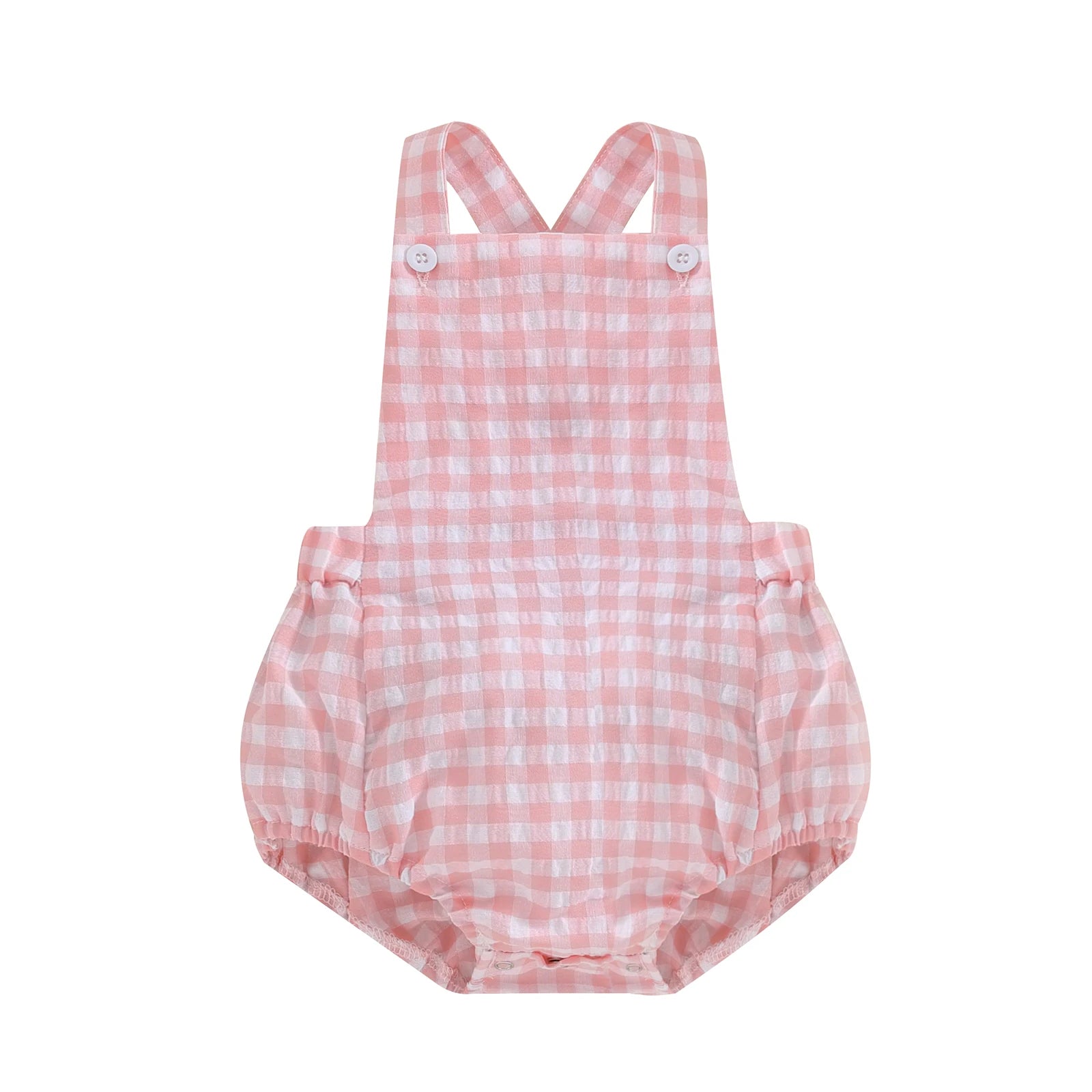 Body Bebê Unissex - Estampa Xadrez Sem Mangas