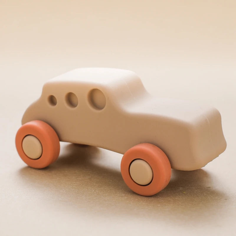 Carrinho de Brinquedo de Silicone Para Bebês e Crianças