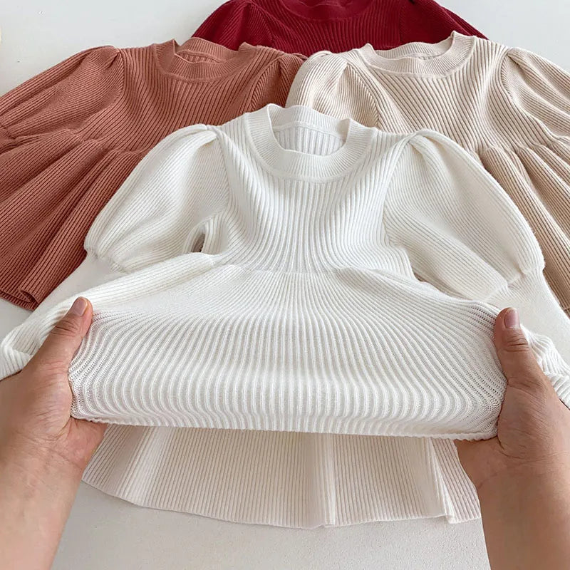 Vestido cores sólidas confortável