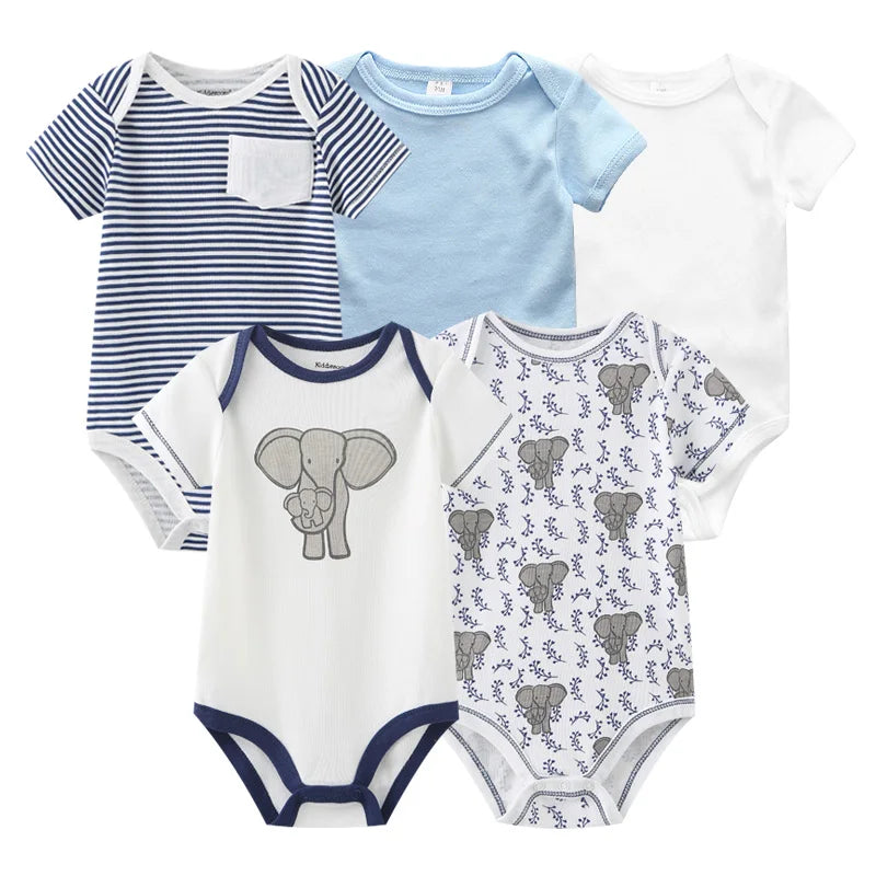 Kit com 5 peças Body Menino Menina