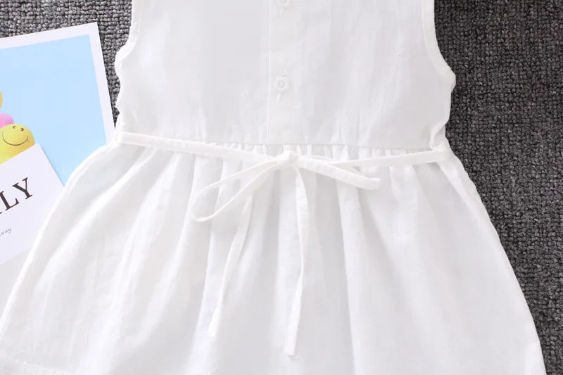 Vestido Infantil com Flor - Algodão Casual e Confortável