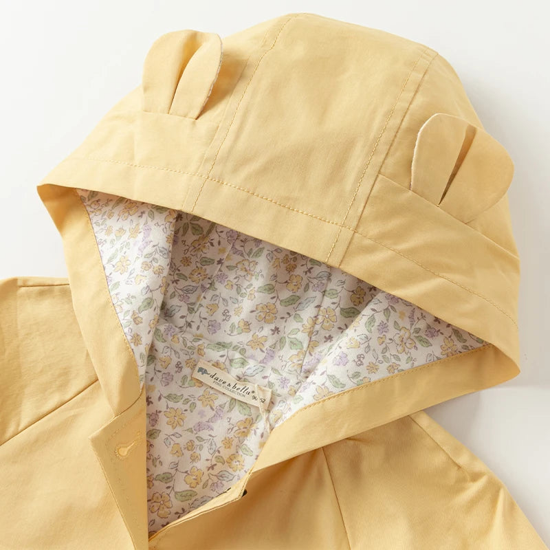 Trench Coat Infantil - Casaco com Capuz e Botões para Meia-Estação