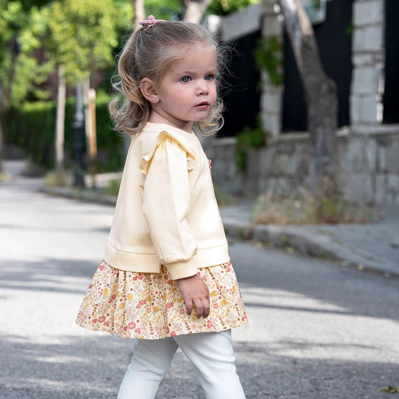 Moletom e vestido 2 em 1 Floral