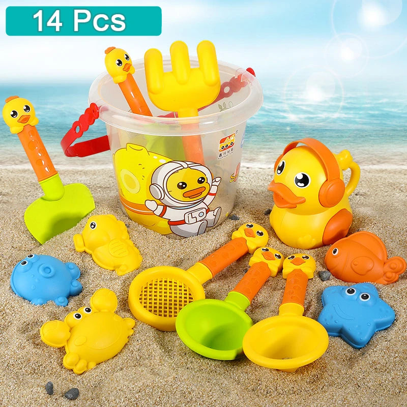 Brinquedos de praia para crianças, balde de praia, brinquedos de pá para crianças, jogo de verão para crianças, ferramentas aquáticas