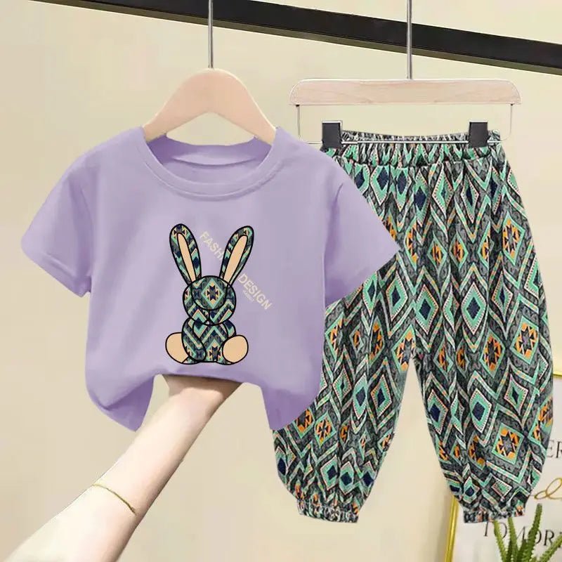 Conjunto Roupa Infantil Camiseta e Calça Coelhinho