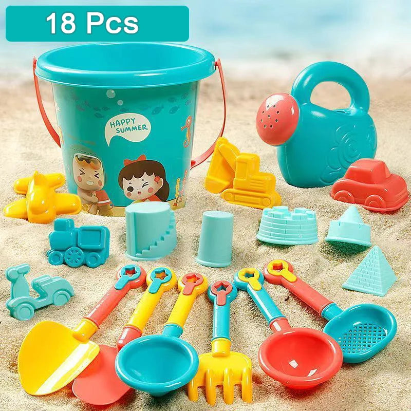 Brinquedos de praia para crianças, balde de praia, brinquedos de pá para crianças, jogo de verão para crianças, ferramentas aquáticas
