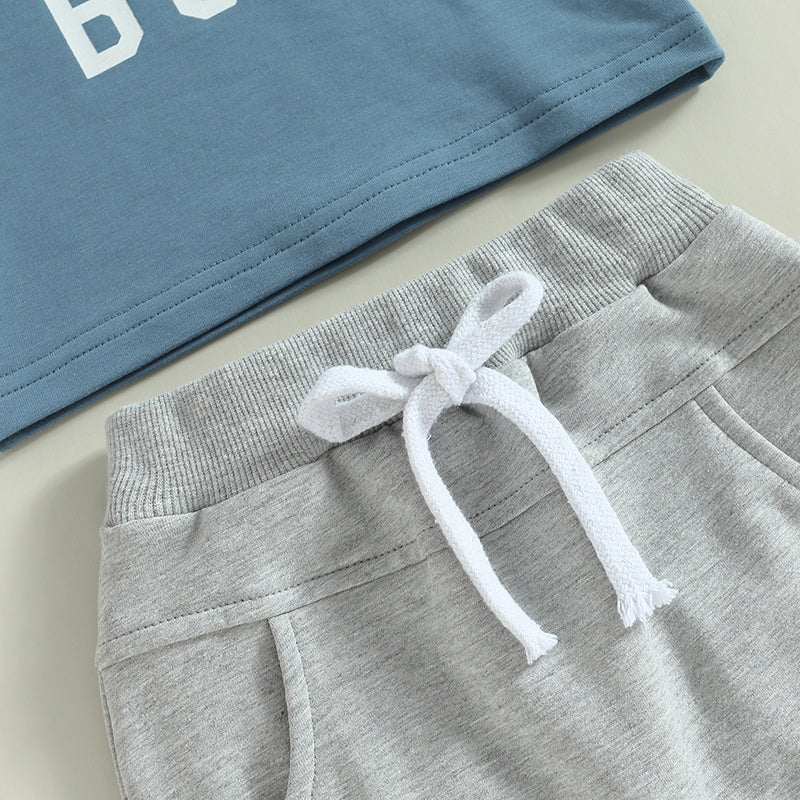 Conjunto Bebê Menino - Camiseta Mama's Boy e Shorts