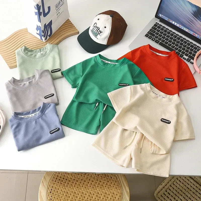 Conjunto Infantil Verão Algodão - Camiseta e Shorts