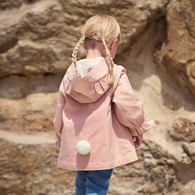 Trench Coat Infantil - Casaco com Capuz e Botões para Meia-Estação