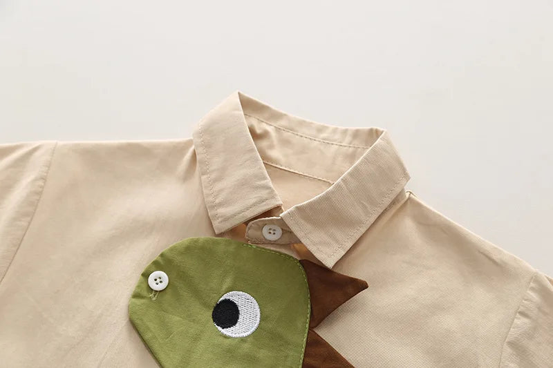 Conjunto roupa infantil para bebê meninos camisa e bermuda