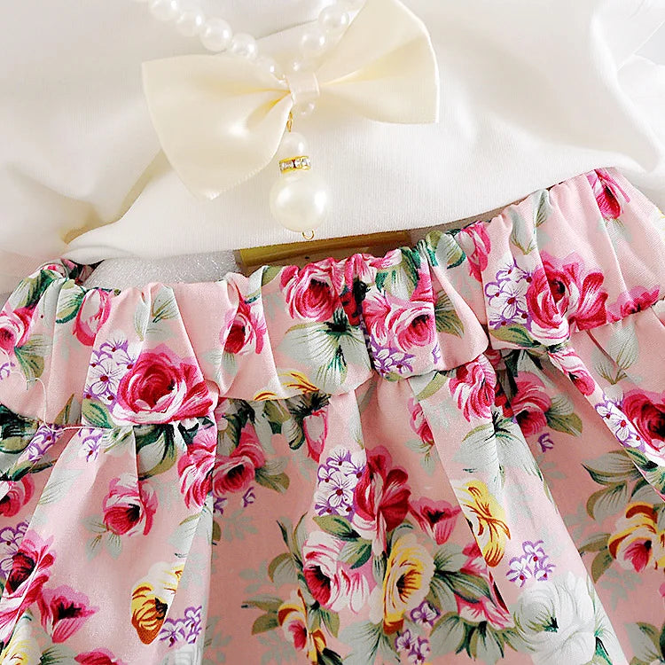 Vestido Princesa Verão Infantil - Conjunto 2 Peças
