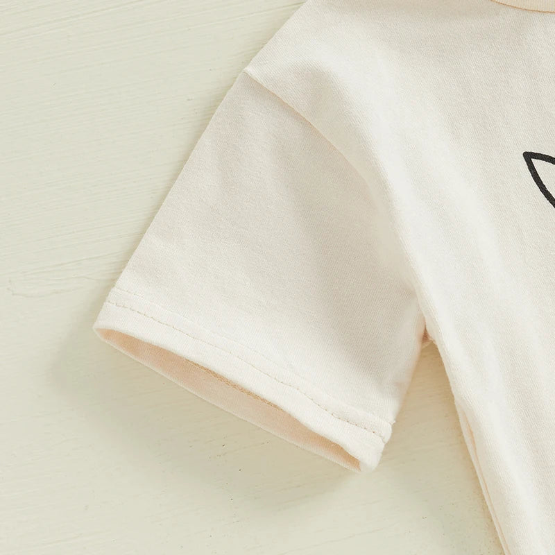 Conjunto Bebê Menino - Camiseta Manga Curta e Shorts Casuais com Trator