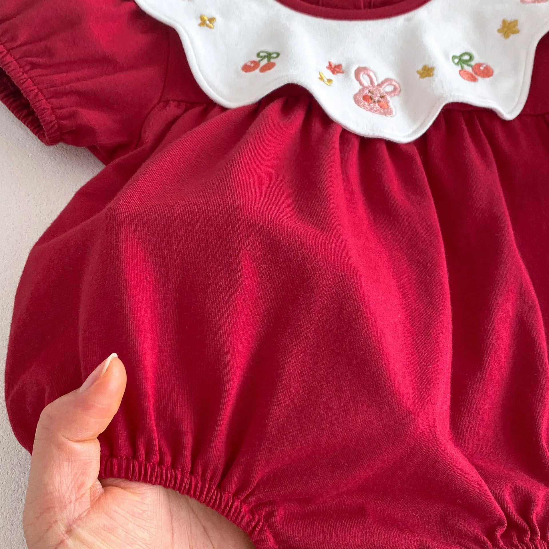 Body bebê menina manga curta