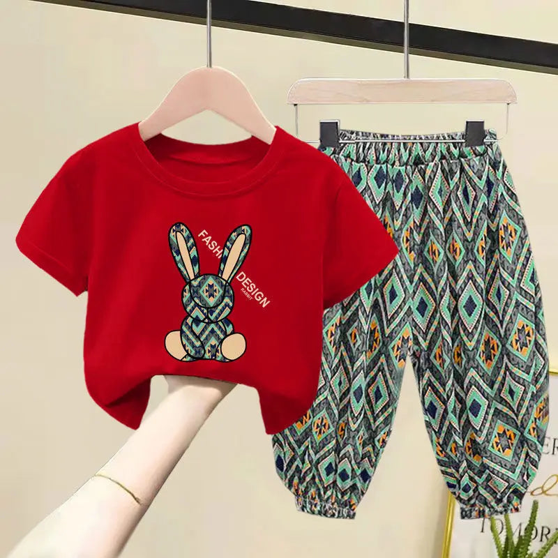 Conjunto Roupa Infantil Camiseta e Calça Coelhinho