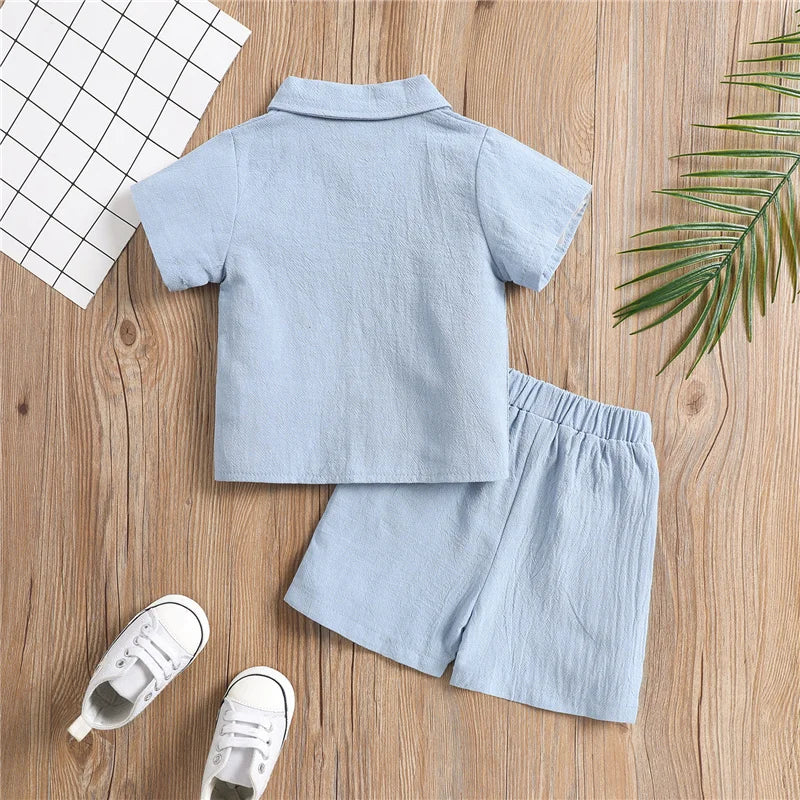 Conjunto Roupa Infantil Verão Social Meninos